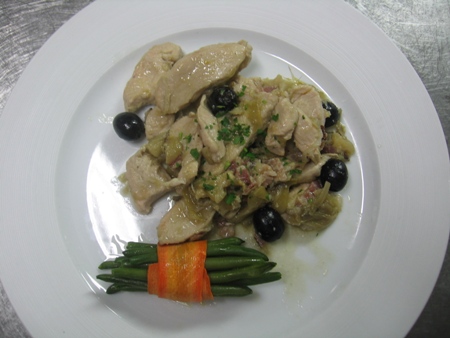 Straccetti di pollo ai carciofi